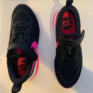 Brand new Nike kids black and pink shoes